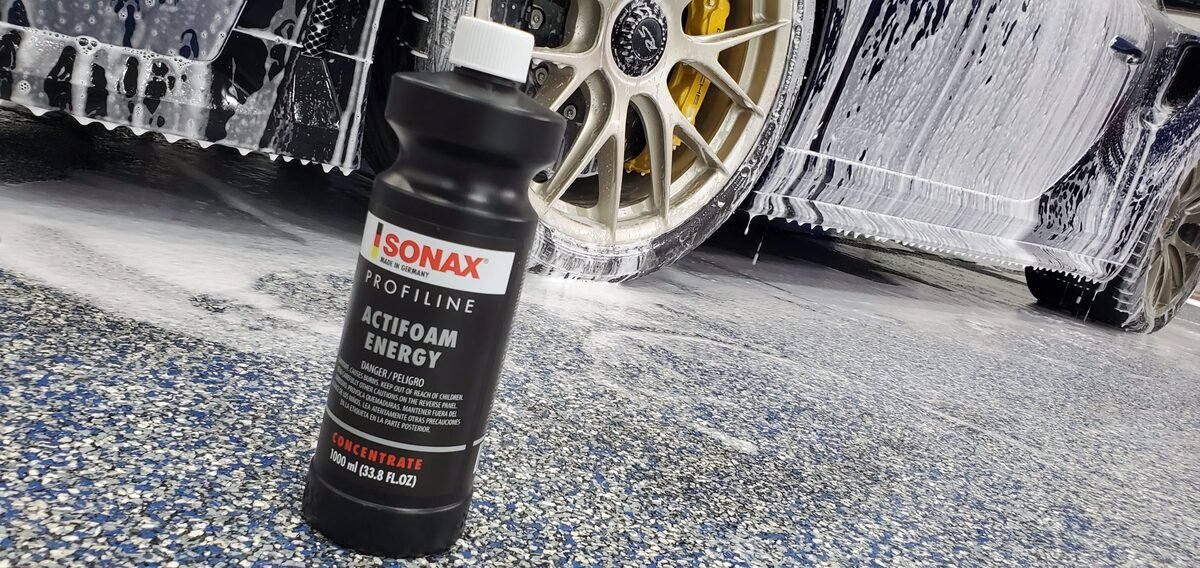Foam cannon pre-wash on ceramic coated car
