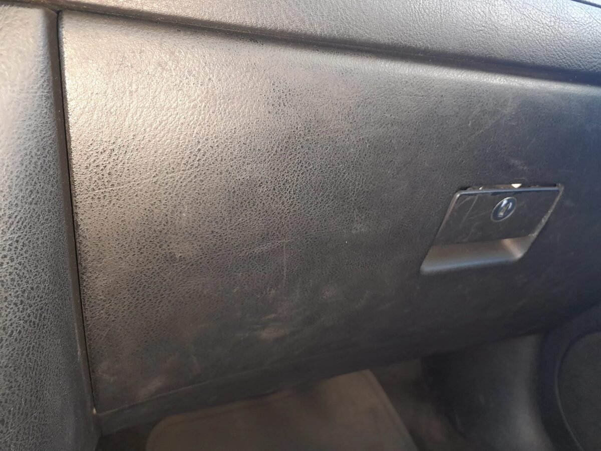 Faded and scratched interior plastic trim