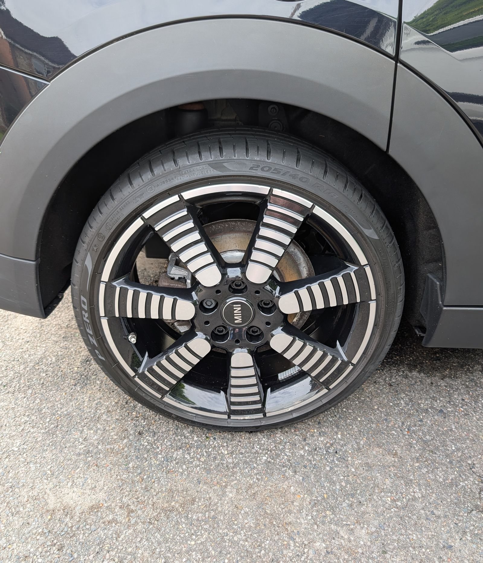 MINI alloy wheel after a professional clean