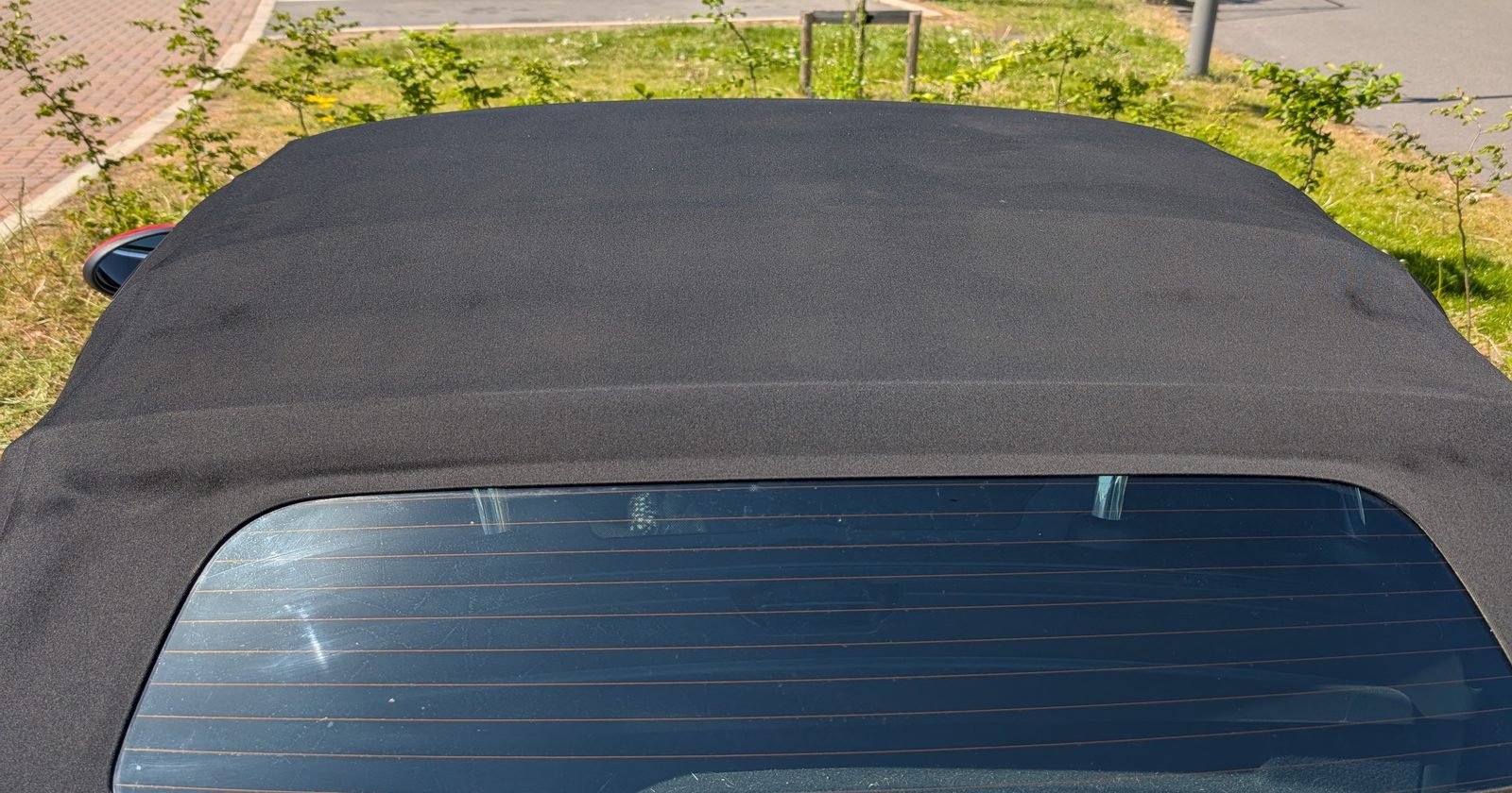 Convertible soft top after a professional clean
